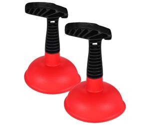 Ventouse de Plombier en Caoutchouc 2 Pièces Rouge pour Évier | Déboucheur de Canalisations Cuisine, Outil Manuel Simple, Retire les Bouchons, Usage Domestique et Professionnel