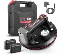 Ventouse électrique à vide - Transport de verre/carrelage/granit - Capacité de charge 200 kg - Avec manomètre - e CE - Noire