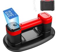Ventouse électrique - Lève-plaques pour carreaux/verre - Puissance d'aspiration 300 kg - Double moteur - Affichage numérique - Batterie 3600 mAh USB‑C - Caoutchouc 20 mm - Or