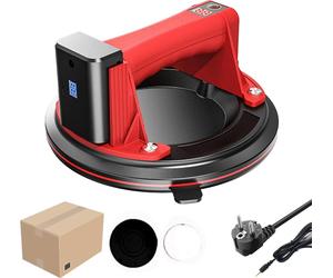 Ventouse électrique - Lève-vitre - Capacité de charge de 200 kg - Ventouse de 20 cm - Pour vitres et dalles de granit - Boîte en carton rouge - Marron