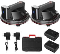 Ventouse électrique - Lève-vitres et lève-carreaux - Capacité de charge de 200 kg - Écran intelligent - Batterie de 2600 mAh - Lève-charge lourd - Noir