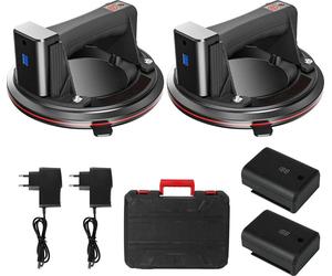 Ventouse électrique - Lève-vitres et lève-carreaux - Capacité de charge de 200 kg - Écran intelligent - Batterie de 2600 mAh - Lève-charge lourd - Noir