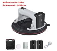 Ventouse électrique pour le levage sous vide - Manipulateur manuel pour verre - 20 cm - Capacité de charge : 200 kg - Adapté pour le granit et les carreaux