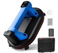 Ventouse électrique pour le levage sous vide - Ventouses pour verre et carrelage - Lot de 2 - Capacité de charge : 250 kg - Ventouses de 20 cm - Couleur : bleu