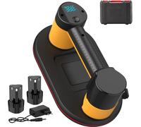 Ventouse électrique pour le vide - Ventouse industrielle - Capacité de levage : 250 kg - Fonctionnement sur batterie - 2 batteries de 3600 mAh - Pour verre, carrelage, pierre - Jaune (2 batteries incl
