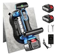 Ventouse Électrique Sans Fil pour Carrelage, 2 en 1 Vibreur Carrelage 21V et Ventouse Vide 25CM avec 2 Batteries 4,0 Ah, 200 KG d'aspiration | 9 Vitesses Réglables, pour Carreaux Verre Marbre