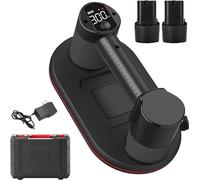 Ventouse électrique - Ventouse à vide - Capacité de levage de 300 kg - Affichage numérique - Pour le verre, le carrelage et le granit - 3600 mAh - 2 batteries, prise UE