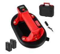 Ventouse sans fil - 260 kg - 24 cm - Avec batterie de 2 x 3000 mAh - Avec écran LCD - Pour soulever le carrelage - Miroir en granit (UE)