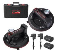Ventouse sous vide électrique au Lithium de 8 pouces, pompe à Air, forte ventouse, 200kg, lève-vide robuste, outil de manipulation du granit 2 suction cup 2 battery 2 charger