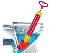 Ventouse WC, Deboucheur Canalisation Professionnel Déboucheur de Toilettes à Pression Caoutchouc Pompe Deboucheur Canalisation, pour Déboucher les Toilettes,Lavabo,Baignoire (Rouge)