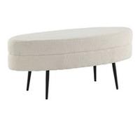 Venture Home - Banc ovale en acier et polyester Otto Noir G