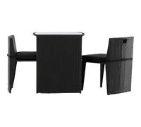 Venture home ensemble table chaises jardin - Noir