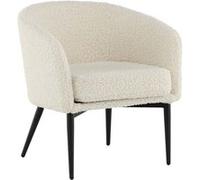 Venture Home - Fauteuil en polyester Fluffy Noir G