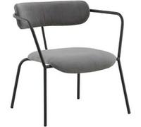 Fauteuil Design Velours Côtelé Duffy 69cm Gris