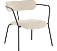 Fauteuil Design Velours Duffy 69cm Beige