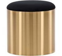 Venture Home - Pouf avec coussin en velours noir et cuivré Puff 45 cm Noir G