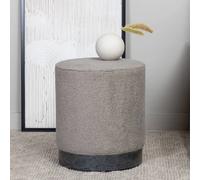 Venture Home Pouf Benji - Noir et Grège