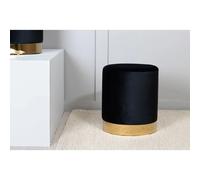 Venture Home Pouf Benji - Noir et laiton