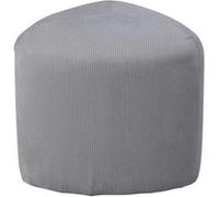 Venture Home Pouf Peg 46x46x41 cm Velours côtelé Gris, pouf, tabouret de pied,, repose-pieds, pouf d'assise Gris G
