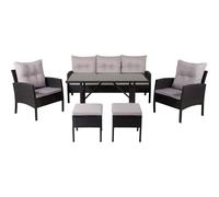 Venture home Salon de jardin canapé fauteuil - Noir