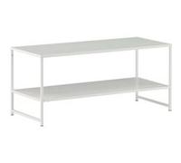 Table Basse Avec Étagère Staal 102cm Blanc