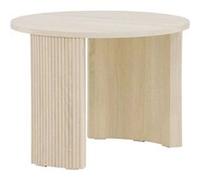 Table basse ronde ø60 cm Bristol bois blanchi.