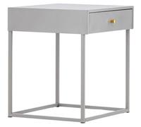 Venture home Table de chevet métal - Gris clair