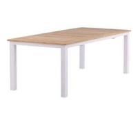 Panama Table de salle à manger incl. plateau supplémentaire 224, 324 cm blanc, naturel.