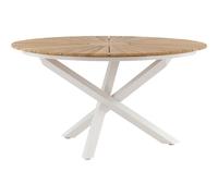 Venture home table de jardin ronde Mexico - blanc marron