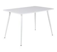 Venture Home - Table de repas en MDF et acier 120 x 80 cm Polar blanc Blanc G