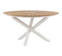 Venture Home – Table de jardin ronde Mexico – 140 cm – blanc/marron