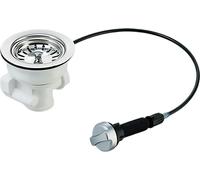 Venturi à panier filtrant de 3 1/2 pouces, à actionnement rotatif, avec sortie inférieure et raccordement de 1 pouce pour le trop-plein