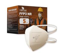 VENTUX FFP3 NR - Masques respiratoires pliables - Certifié CE (EN 149:2001+A1:2009) - Jetables avec boucles d'oreilles (5)