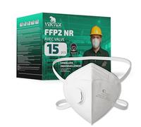 VENTUX SAFETY EQUIPMENT Masque FFP2 avec Valve - 20 Pièces Emballés Individuellement | Lanières Nucales | Certifié EN 149:2001+A1:2009 | Chantier Industrie