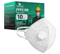 VENTUX SAFETY EQUIPMENT Masque FFP2 avec Valve - 20 Pièces Emballés Individuellement | Lanières Nucales | Certifié EN 149:2001+A1:2009 | Chantier Industrie