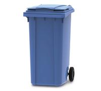 Vepa Bins Conteneur poubelle mobile 2 roues - 240 litres prise frontale - Bleu