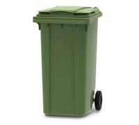 Vepa Bins Conteneur poubelle mobile 2 roues - 240 litres prise frontale - Vert