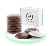 VERAMET Arretoir de Porte Mural Butée Autocollante 40mm Lot de 10 Marron