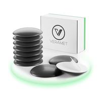 VERAMET® Butée Murale de Poignée Autocollante Butoir Adhesif Rond Butee Bumper Mural pour Protection Amortisseur Portes de Placard Cuisine Salle Bain Bureau Arrêt Lot de 10 60 mm Noir -PG-078