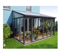 Jardin d’hiver Veranda Sanremo Palram - Canopia 3 x 4,25 m gris