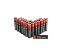 Verbatim 49504 - Pile Alcaline AAA Usage Unique 1.5V - Lot de 24 - Dimensions 44.5mm x 1.05cm - Température Opérationnelle -18°C à 50°C