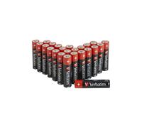 Verbatim 49505 : Pile AA Usage Unique 1.5V, Lot de 24, Température Opération -18°C à 50°C, Dimensions 14.5mm x 50.5mm, Poids 23g
