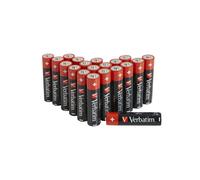 Verbatim 49877 - Pile AA Usage Unique 1.5V - Pack de 20 - Dimensions 14.5mm x 50.5mm - Température Opérationnelle -18°C à 50°C