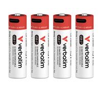 Verbatim AA USB-C Rechargeable Batteries (par 4)