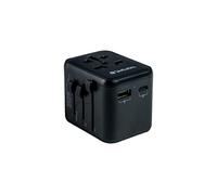 Verbatim Adaptateur de Voyage Universel UTA-02 avec Port USB-A et USB-C, Chargeur Rapide pour Ordinateur Portable, téléphone Portable, Appareil Photo, etc. Prise de Voyage utilisable dans Le Monde