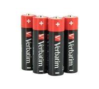 Verbatim Piles alcalines AA LR6 Mignon 1,5 V Cylindriques 10 pièces Noir/Rouge