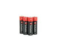 VERBATIM Piles alcalines AA Premium I 1,5 V I AA-LR6 Mignon I Piles Mignon AA I Piles pour lecteur MP3, appareil photo, télécommande, rasoir et bien plus I Pile alcaline Premium I 4 pièces
