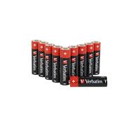 VERBATIM Piles alcalines AA Premium I 1,5 V I AA-LR6 Mignon I Piles Mignon AA I Piles pour lecteur MP3, appareil photo, télécommande, rasoir et bien plus I Pile alcaline Premium I 10 pièces