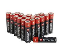 Verbatim 49877 - Pile AA Usage Unique 1.5V - Pack de 20 - Dimensions 14.5mm x 50.5mm - Température Opérationnelle -18°C à 50°C