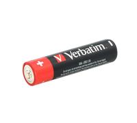 Verbatim Piles alcalines AAA, Alcaline, Cylindrique, 1,5 V, 10 pièce(s), AAA, Noir, Rouge